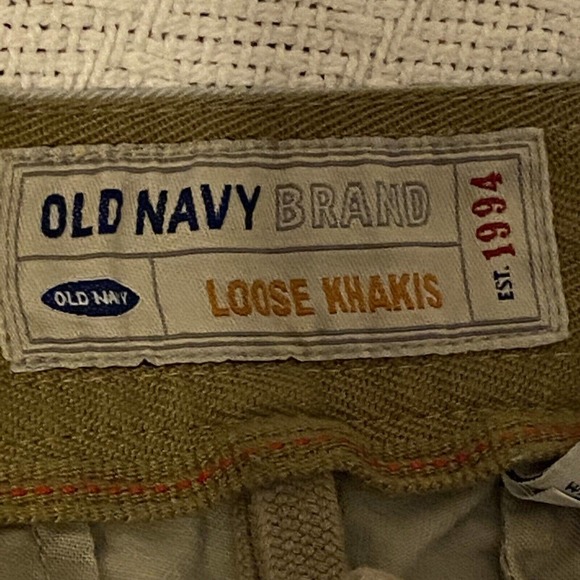 Old Navy Khaki Pants Mens Size 30 X 32 Brown Twill Straight Leg Classic - Picture 2 of 16